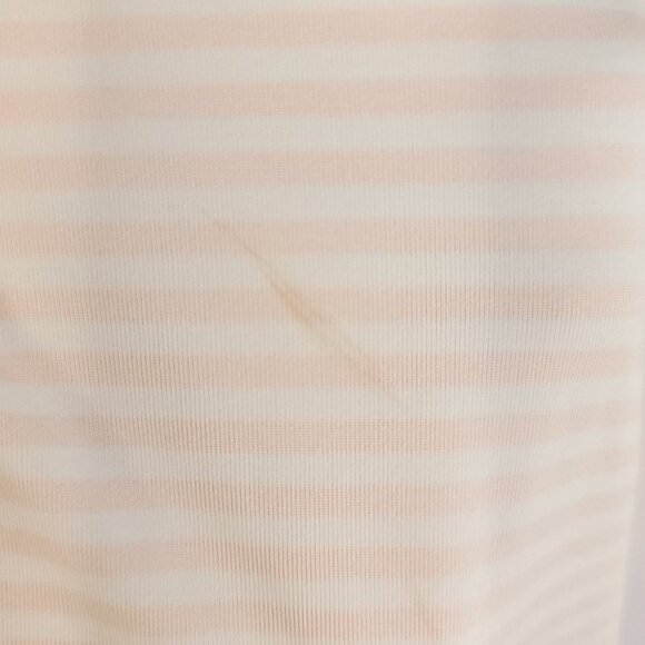 FootJoy FJ Golf Polo Shirt Men's Large Pink White Striped Embroidered Duck Woods - Picture 7 of 15